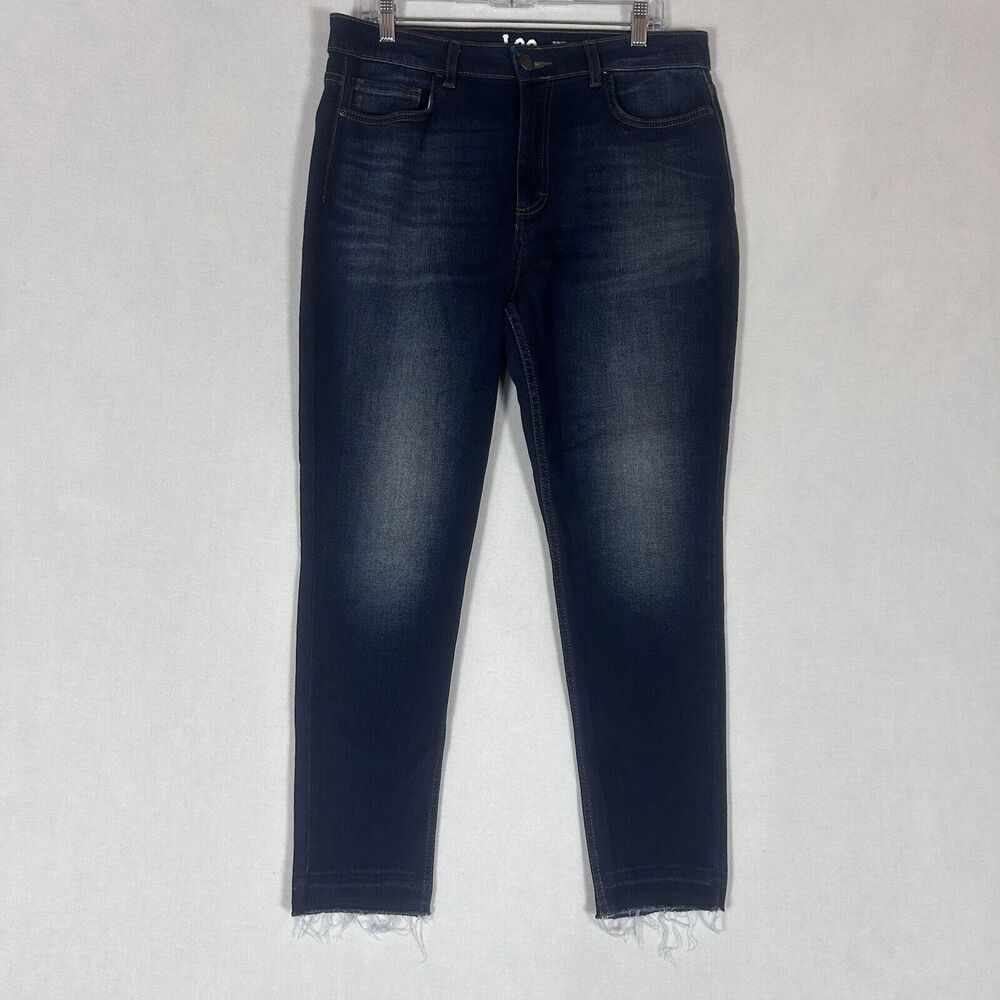 Lee Heritage Jeans Womens Size 14M Slim Fit Skinny Ankle High Rise Dark Wash